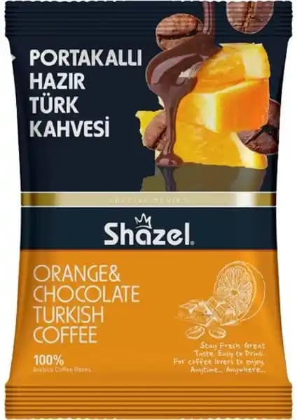 Portakal aromalı hızlı köpüklü Türk kahvesi: Pratik ve temiz ambalajlı Shazel ürünü