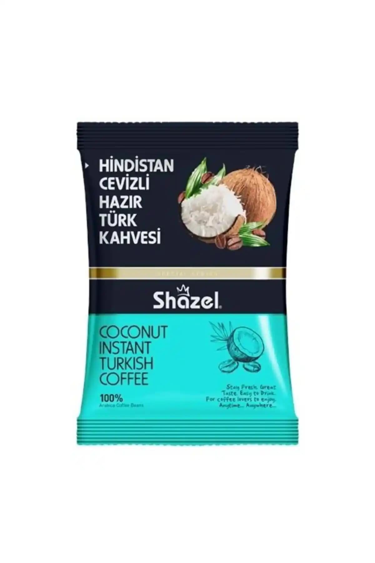 Shazel Hindistan Cevizli Hazır Türk Kahvesi 100 g – Aromalı ve Kolay Hazırlanan Kahve