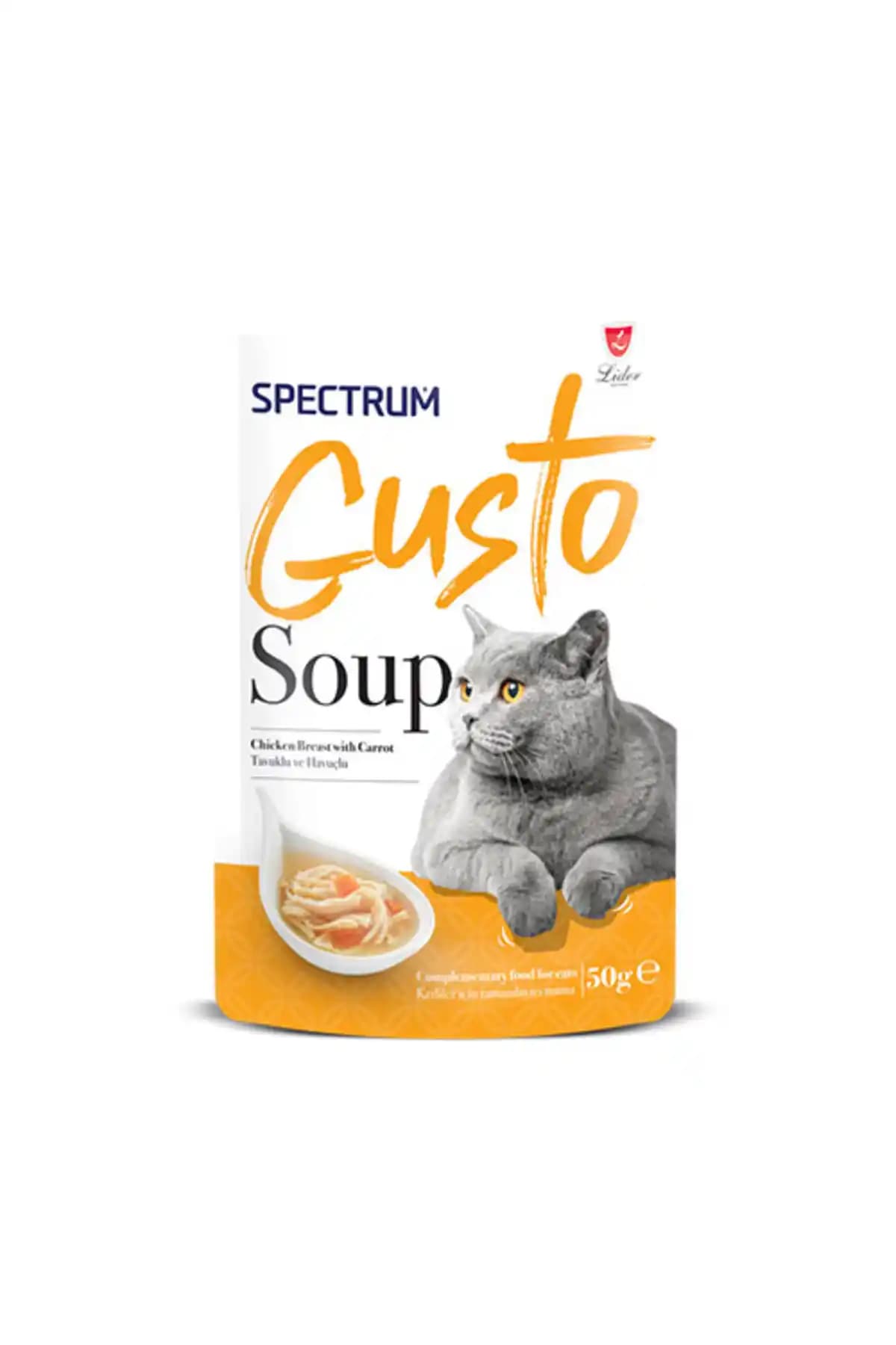 Spectrum Gusto Tavuklu ve Havuçlu Kedi Çorbası 50 g – Sıvı Formda Besin Desteği