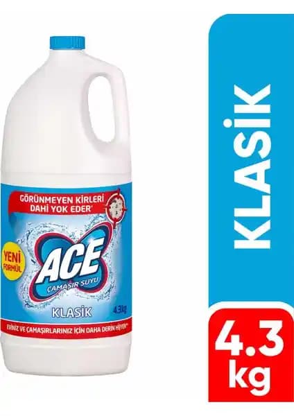 Ace Çamaşır Suyu Normal 4.3 Kg Güçlü ve Güvenilir Temizlik Çözümü