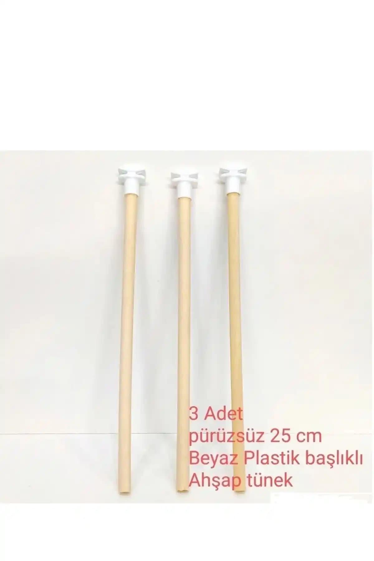 AlyaPetWorld Ahşap Pürüzsüz Tünek Seti 3 Adet 25 Cm Kuşlar İçin Sağlıklı ve Güvenli