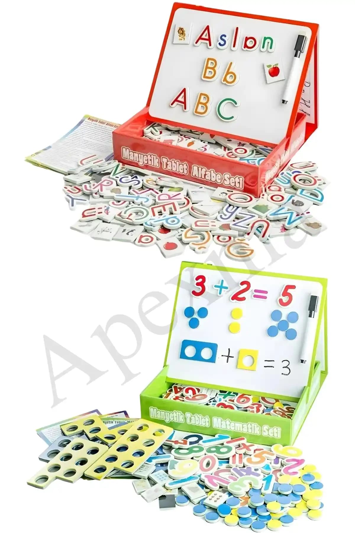 Apexma Eğitici Manyetik Harfler ve Sayı Seti Çocuklar İçin Öğretici ve Eğlenceli Eğitim Materyali