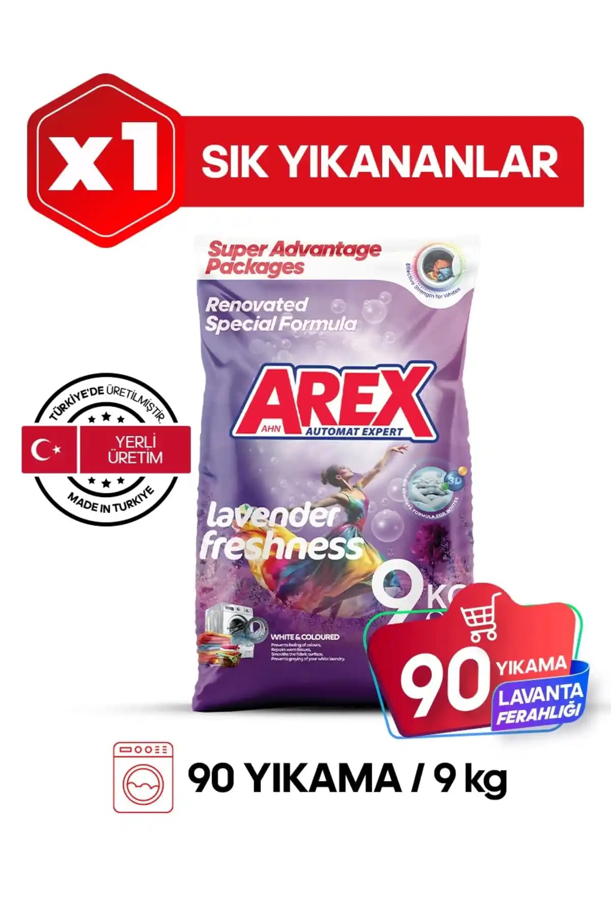 AREX MATİK Toz Deterjan Renkli ve Hassas Kıyafetler İçin Yüksek Performanslı Temizlik Ürünü