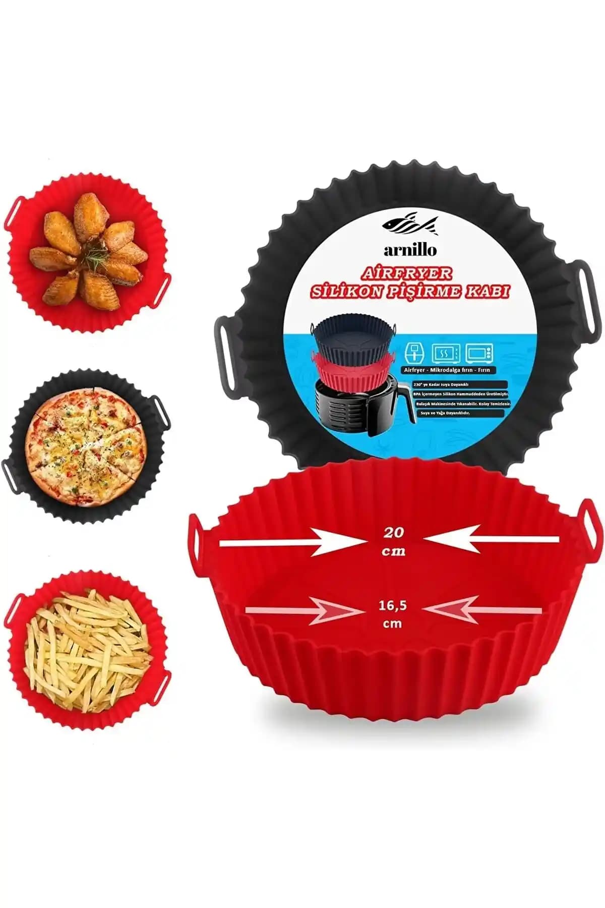 ARNİLLO Arispa Airfryer Silikon Pişirme Kalıbı: Çok Yönlü ve Kullanışlı Mutfak Aksesuarı