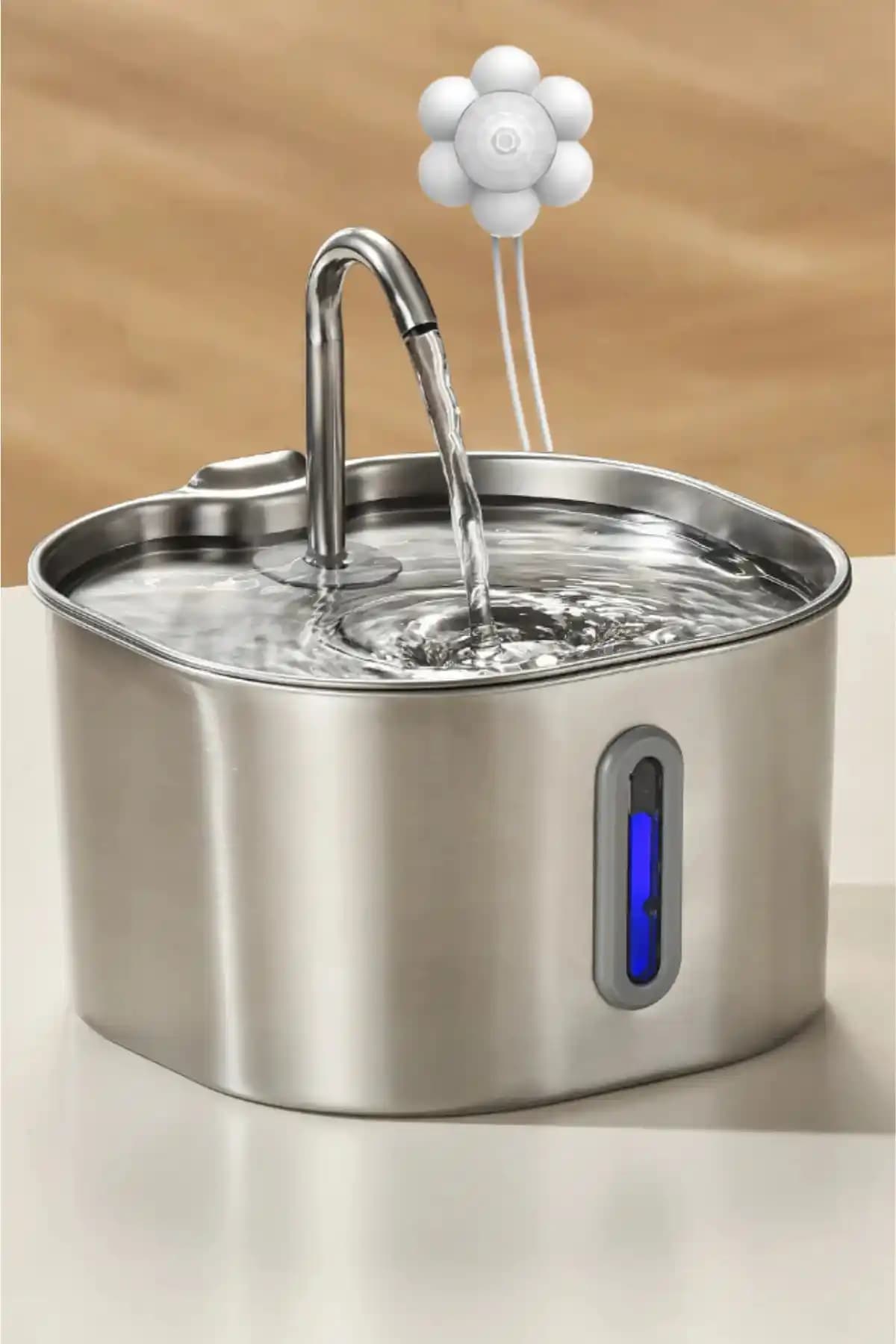 Aryuper Sensörlü 2.2 L Paslanmaz Çelik Evcil Hayvan Su Çeşmesi Detaylı İnceleme