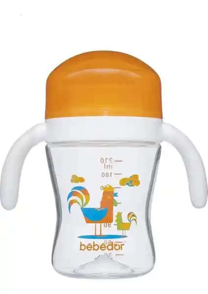 Bebedor Premium Seri 360 Derece Dönen Bardak 210 ml Güvenli ve Dayanıklı Çocuk İçme Kabı