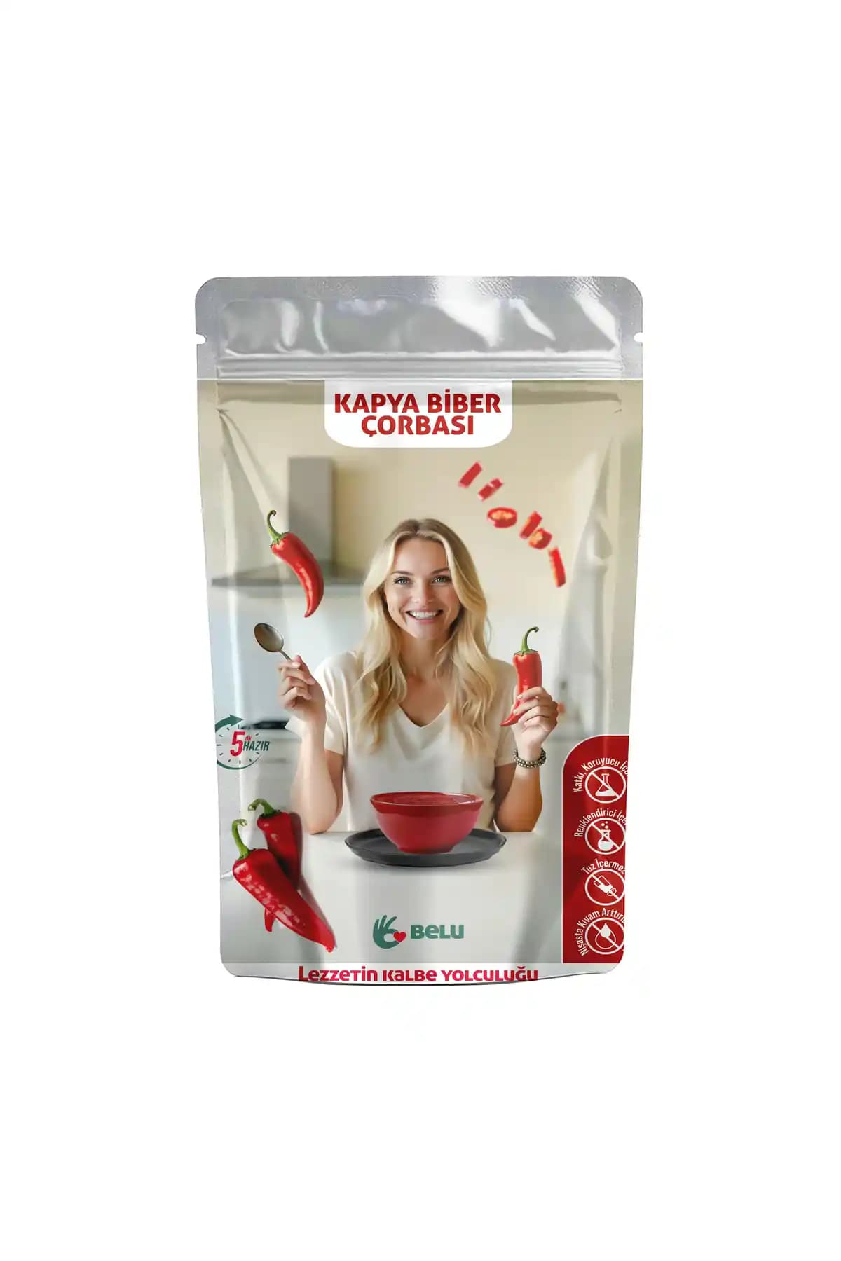 Belu Gıda Atölyesi Ruşeymli Kapya Biber Çorbası Sağlıklı ve Katkısız Doğal Lezzet