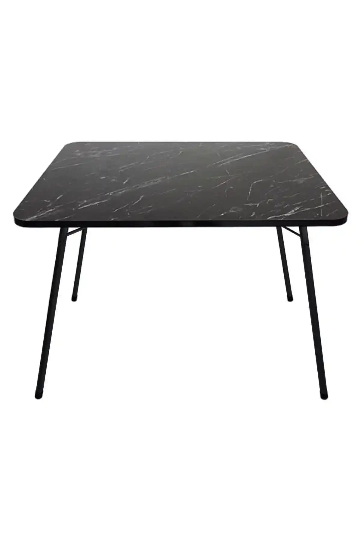 Bofigo Granit Desenli Katlanır Balkon ve Kamp Masası Dayanıklı ve Şık Tasarım