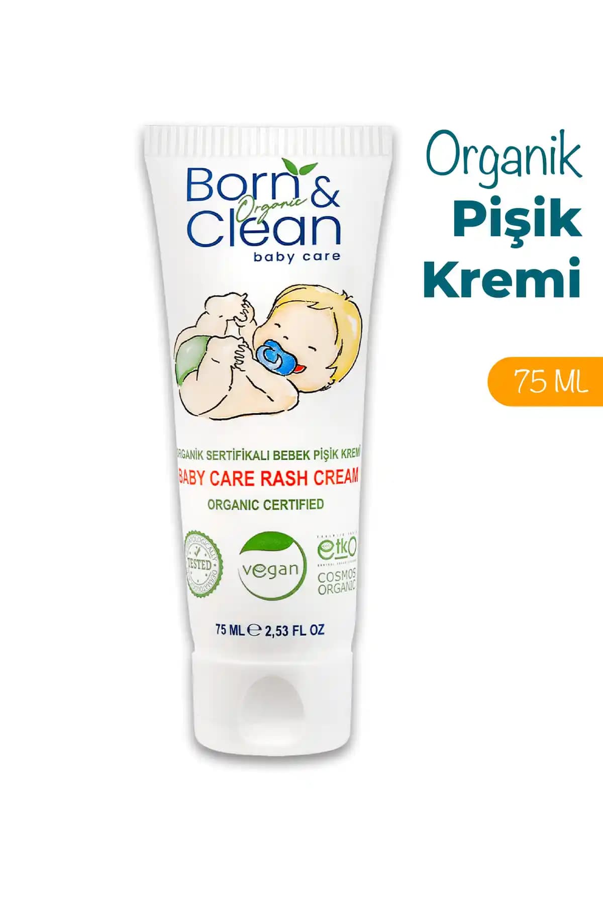 Born and Clean Bebek Bakım Organik Pişik Kremi Doğal ve Hızlı İyileşme Sağlar