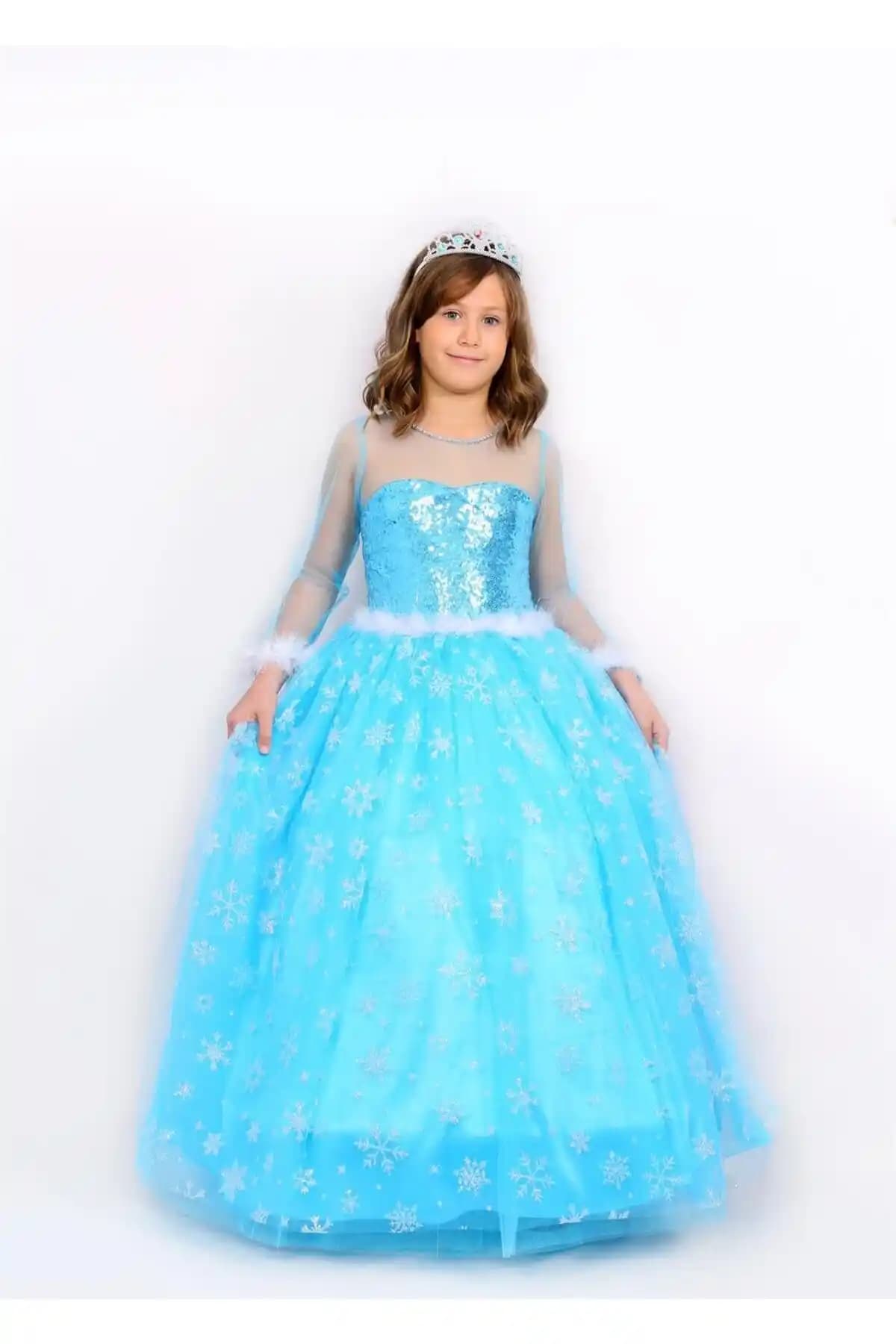 ButikHappykids Elsa Kostümü: Çocuklar İçin Renkli ve Rahat Prenses Kostümü