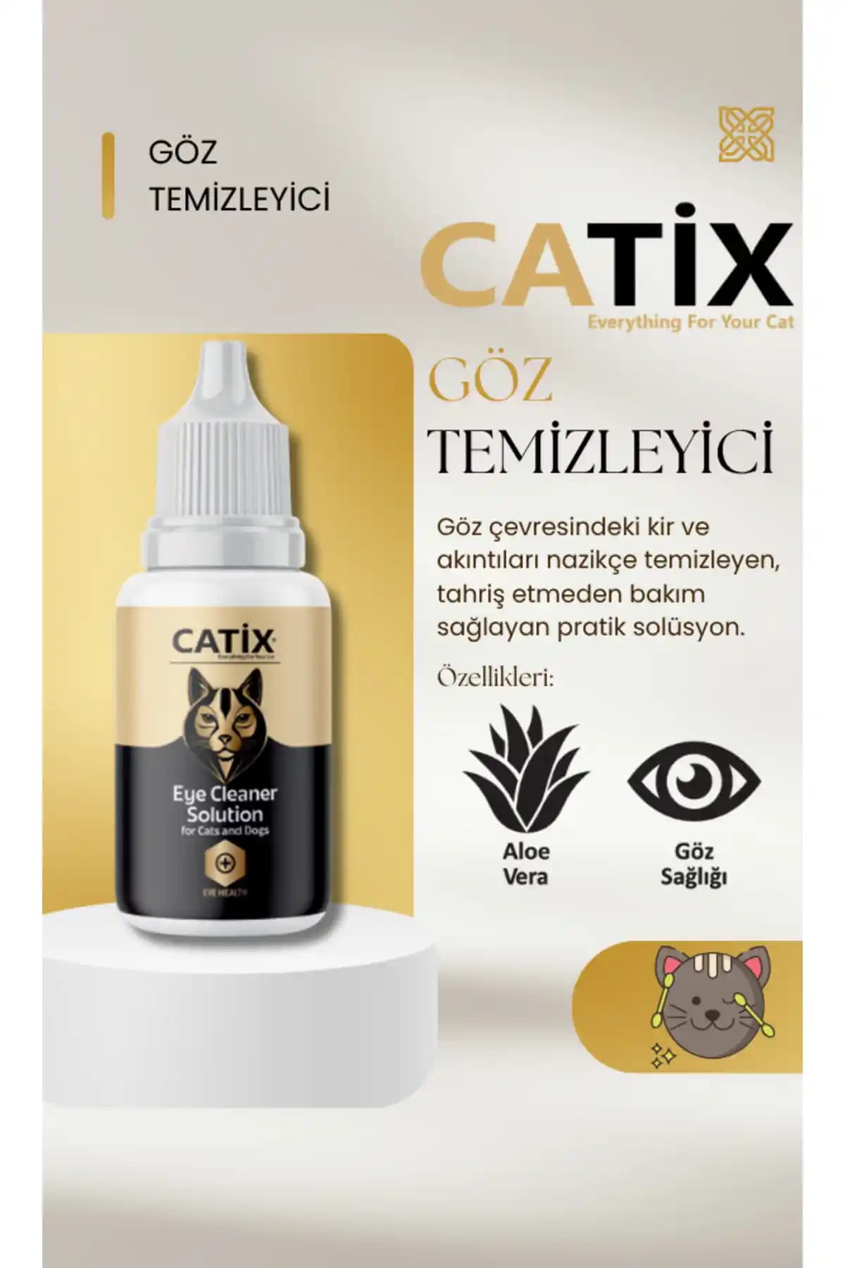 CATİX Gözyaşı Lekesi Çıkarıcı: Doğal ve Güvenilir Hayvan Göz Temizleme Damlası