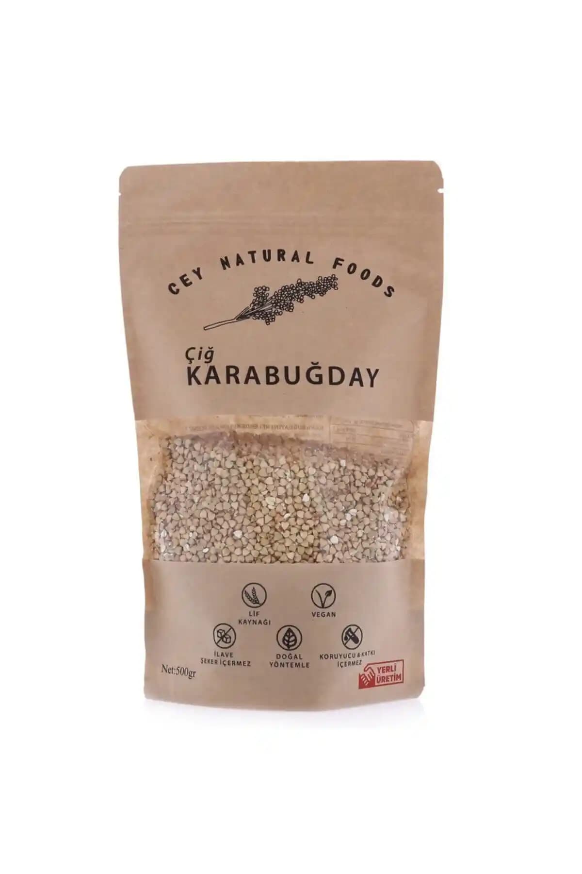 Cey Natural Çiğ Karabuğday Tane 500g Sağlıklı ve Çok Yönlü Kullanım İmkanı Sunar