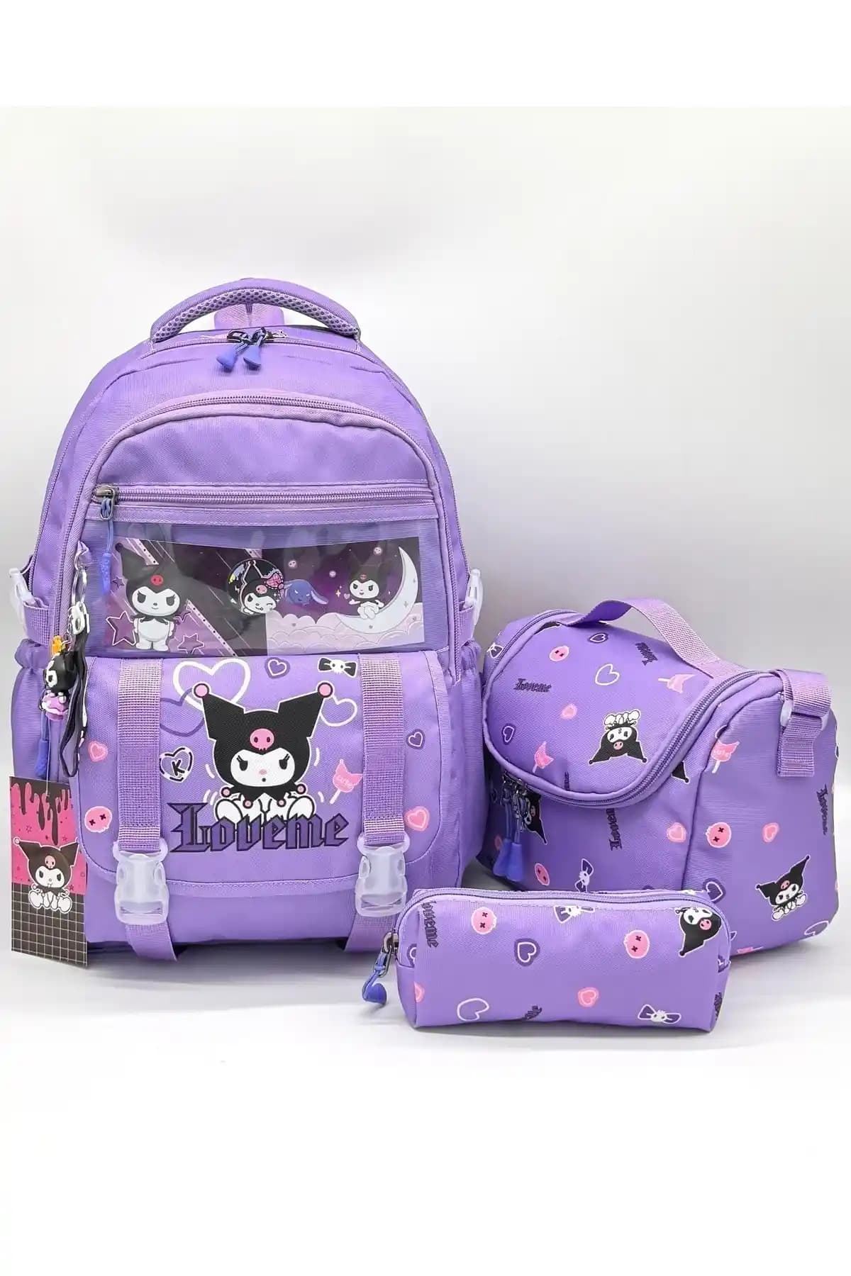 Çınka Bags Kore Tarzı Kız Çocuk Okul Sırt Çantası Seti Günlük Kullanım İçin Uygun