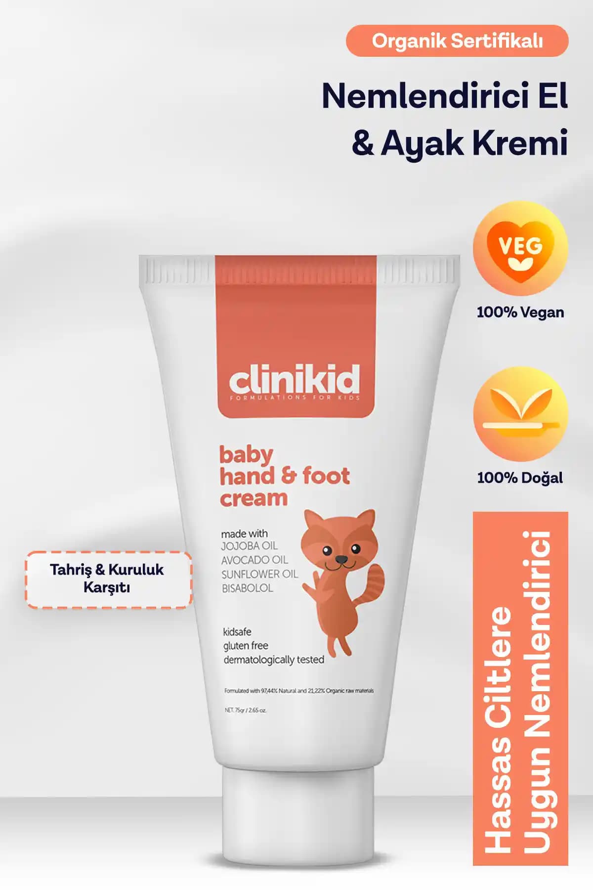 Clinikid Doğal El ve Ayak Nemlendirici Kremi: Hassas ve Kuru Ciltler İçin Güvenilir Bakım Çözümü