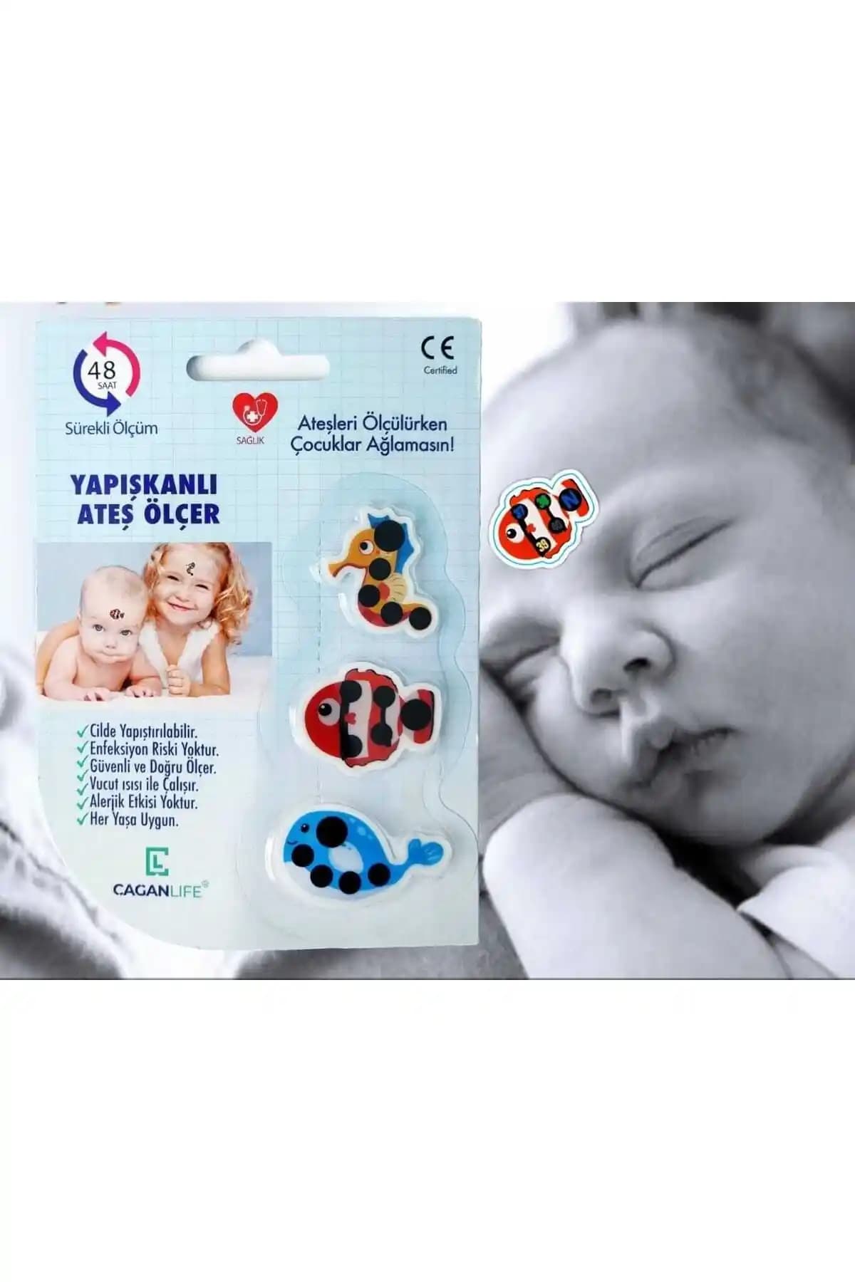 Çocuk ve Bebekler İçin Güvenilir Yapışkanlı Ateş Ölçer Pratik Kullanım ve Özellikler