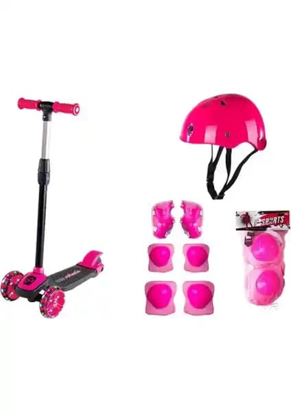 Çocuklar İçin Pembe LED Işıklı Scooter ve Kaykay Karşılaştırması