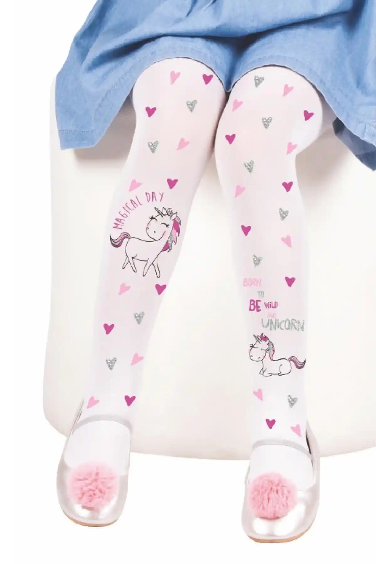 Daymod Çisem Çocuk Külotlu Çorap Beyaz - Rahat ve Şık Tasarım, Dayanıklı ve Sağlıklı Kullanım