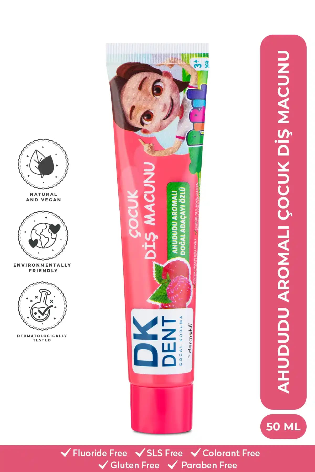 DKDENT Ahududu Aromalı Çocuk Diş Macunu Güvenli ve Doğal İçeriklerle Ağız Bakımını Destekler