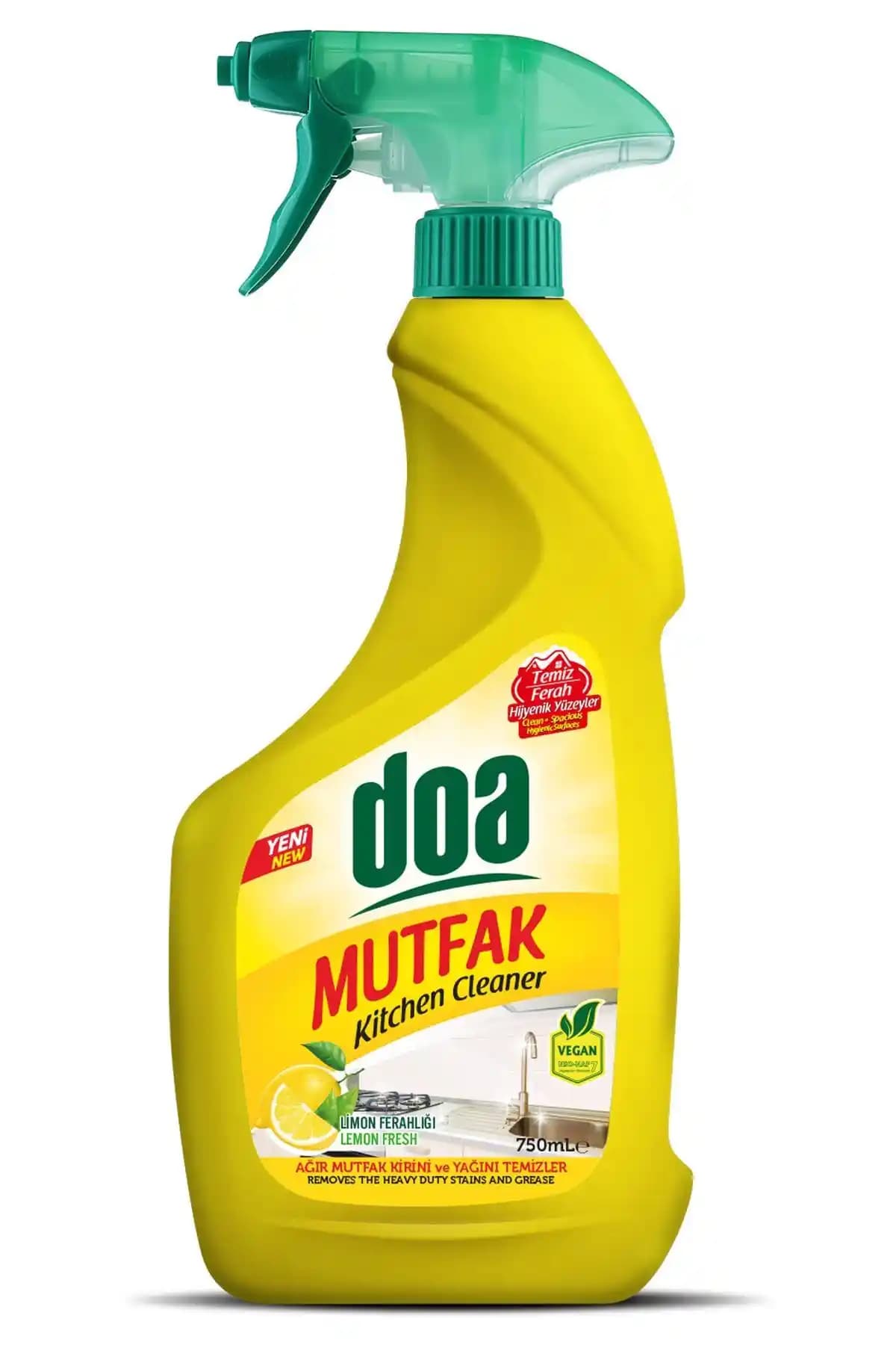 Doa Mutfak Temizleyici Limon 750 ml Çevre Dostu Vegan Temizlik Çözümü