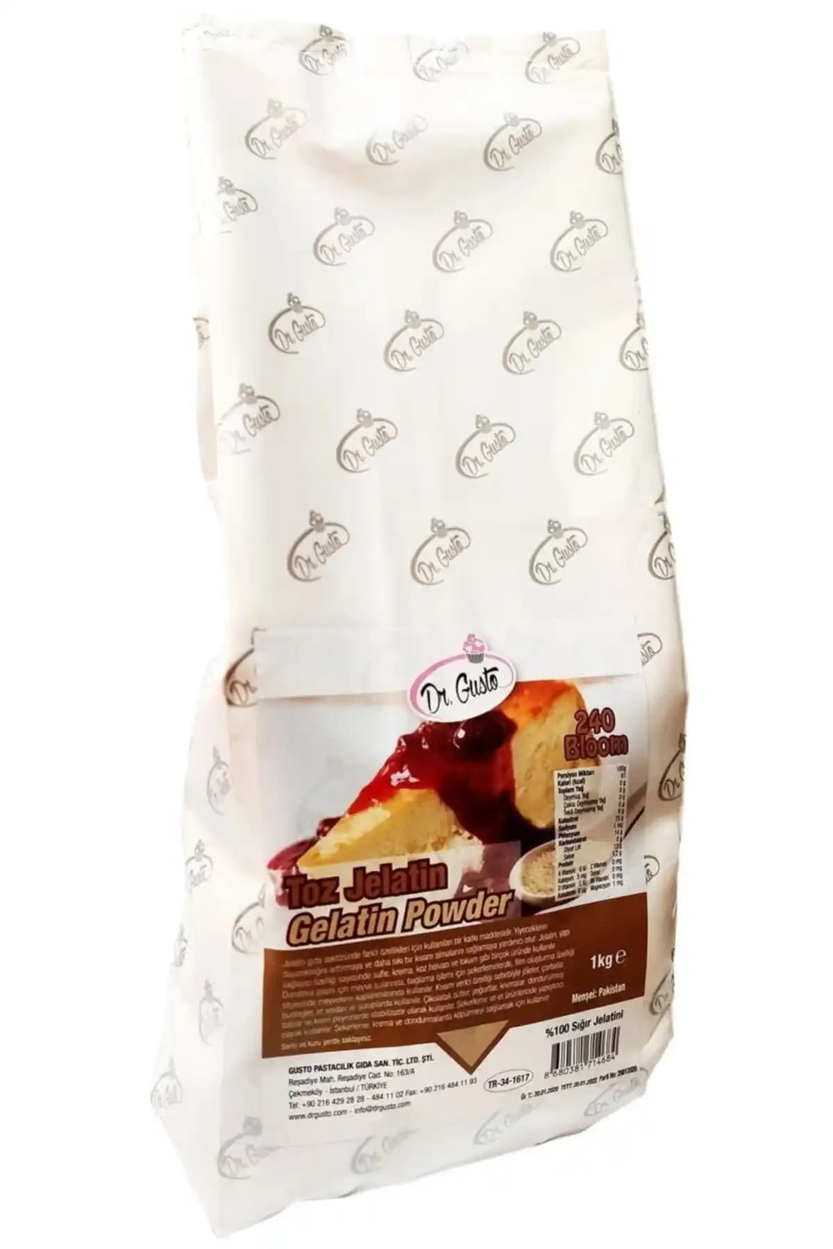 Dr. Gusto 240 Bloom Yenilebilir Toz Jelatin: Çok Yönlü ve Yüksek Kaliteli Gıda Katkısı