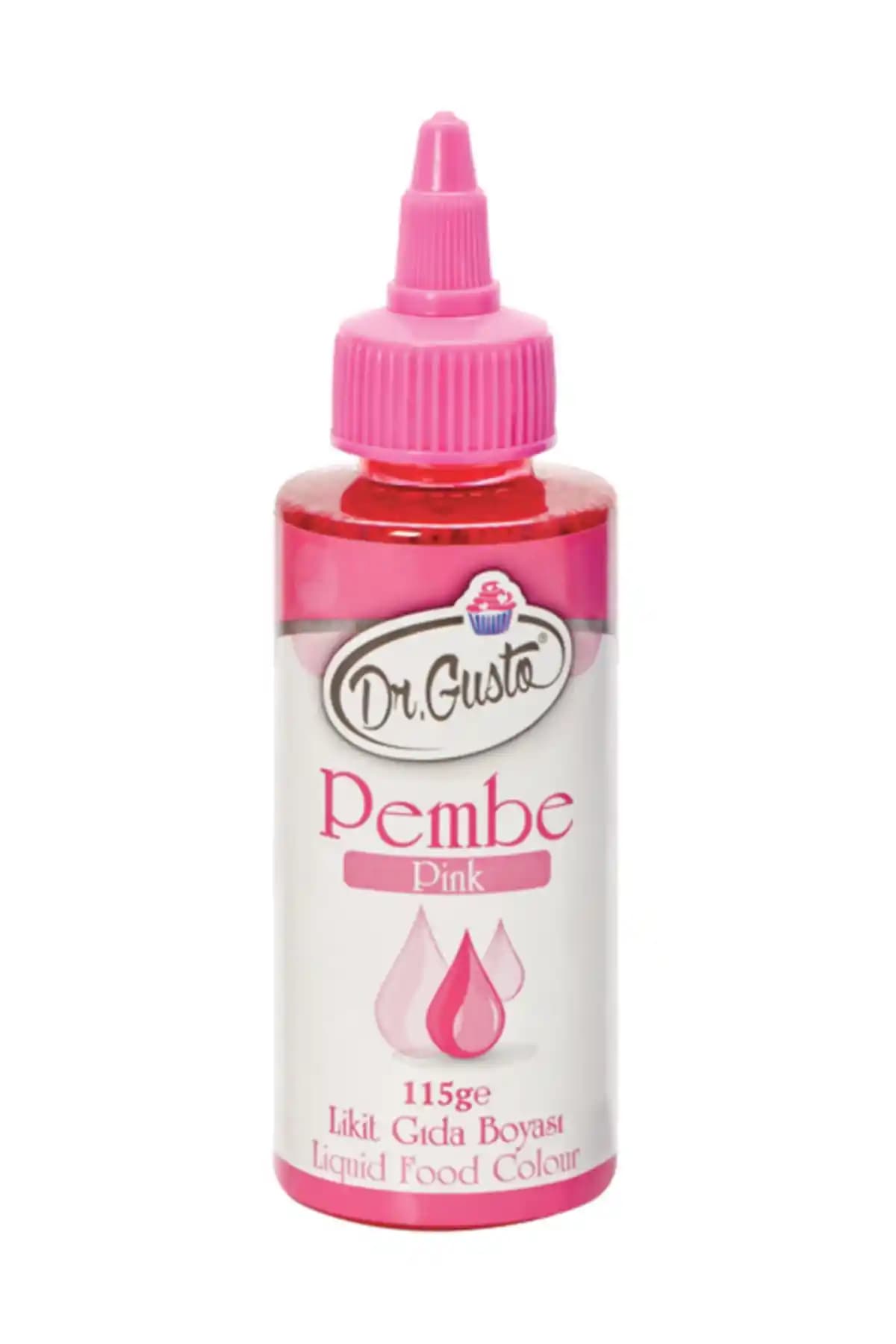 Dr. Gusto Sıvı Gıda Boyası 115 gr Pembe ile Yaratıcı ve Canlı Tatlı Süslemeleri
