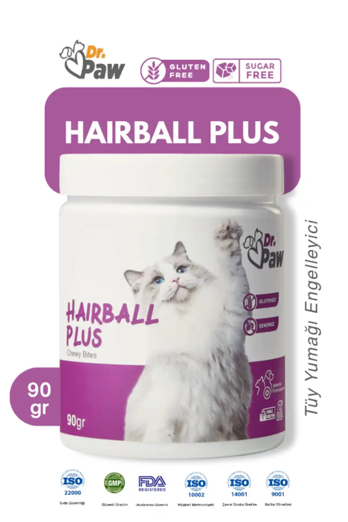 Dr.Paw Hairball Plus: Kedilerde Tüy Yumağı Problemini Çözmeye Yönelik Etkili Tablet
