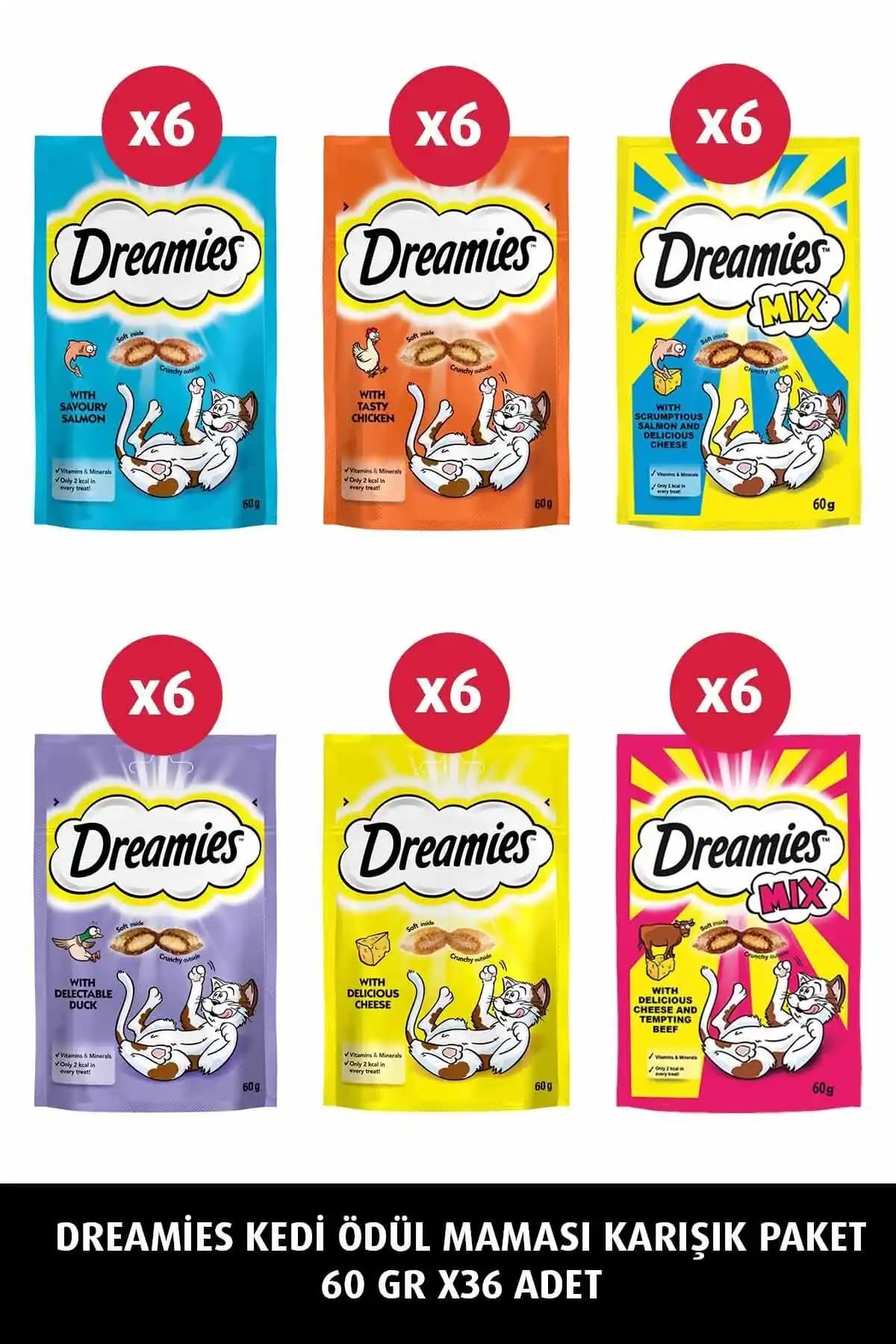 Dreamies Kedi Ödül Maması Karışık Paket: Lezzetli ve Güvenilir Seçenekler