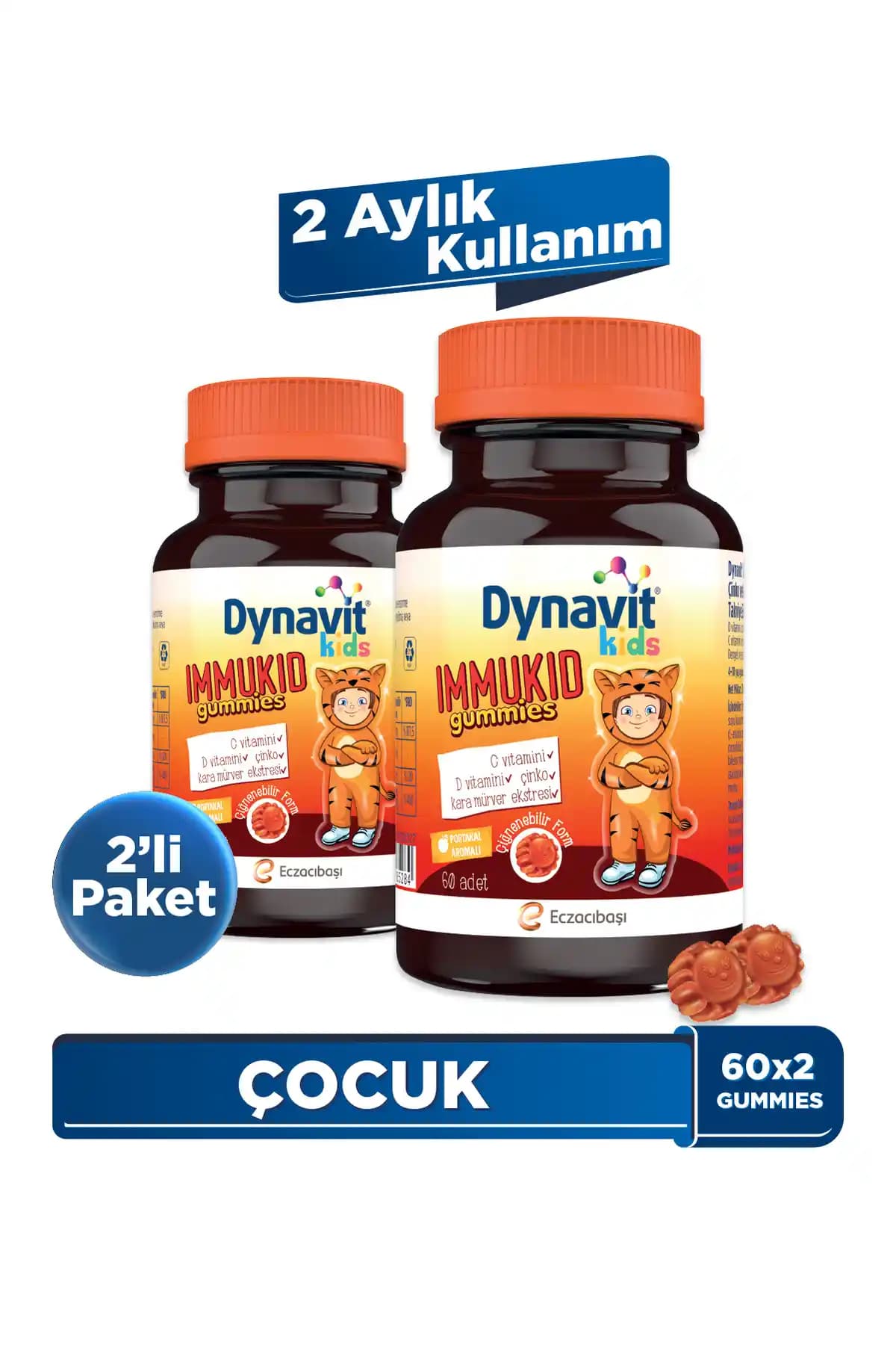 Dynavit Kids Immukid Gummies Çocuklar İçin Bağışıklık Güçlendirme Takviyesi