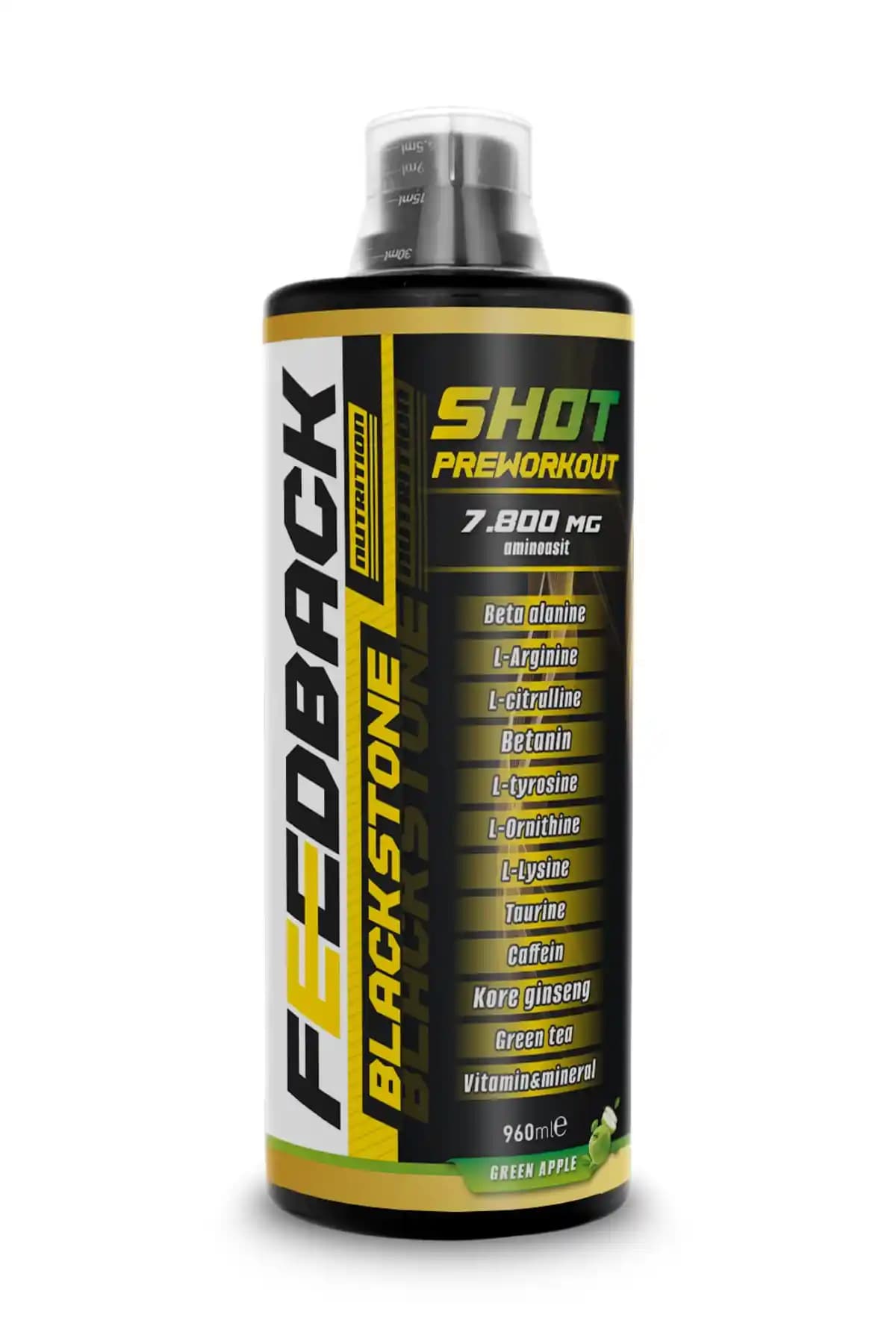 Feedback Nutrition Black Stone Pre-Workout Spor Performansını Artıran Enerji Takviyesi