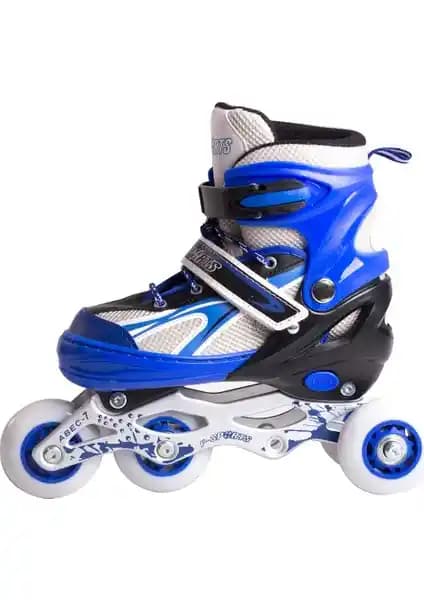 Furkan Toys F-Sports 2+2 Ayarlanabilir Ön Tekerlekli Işıklı Metal Alıştırma Pateni