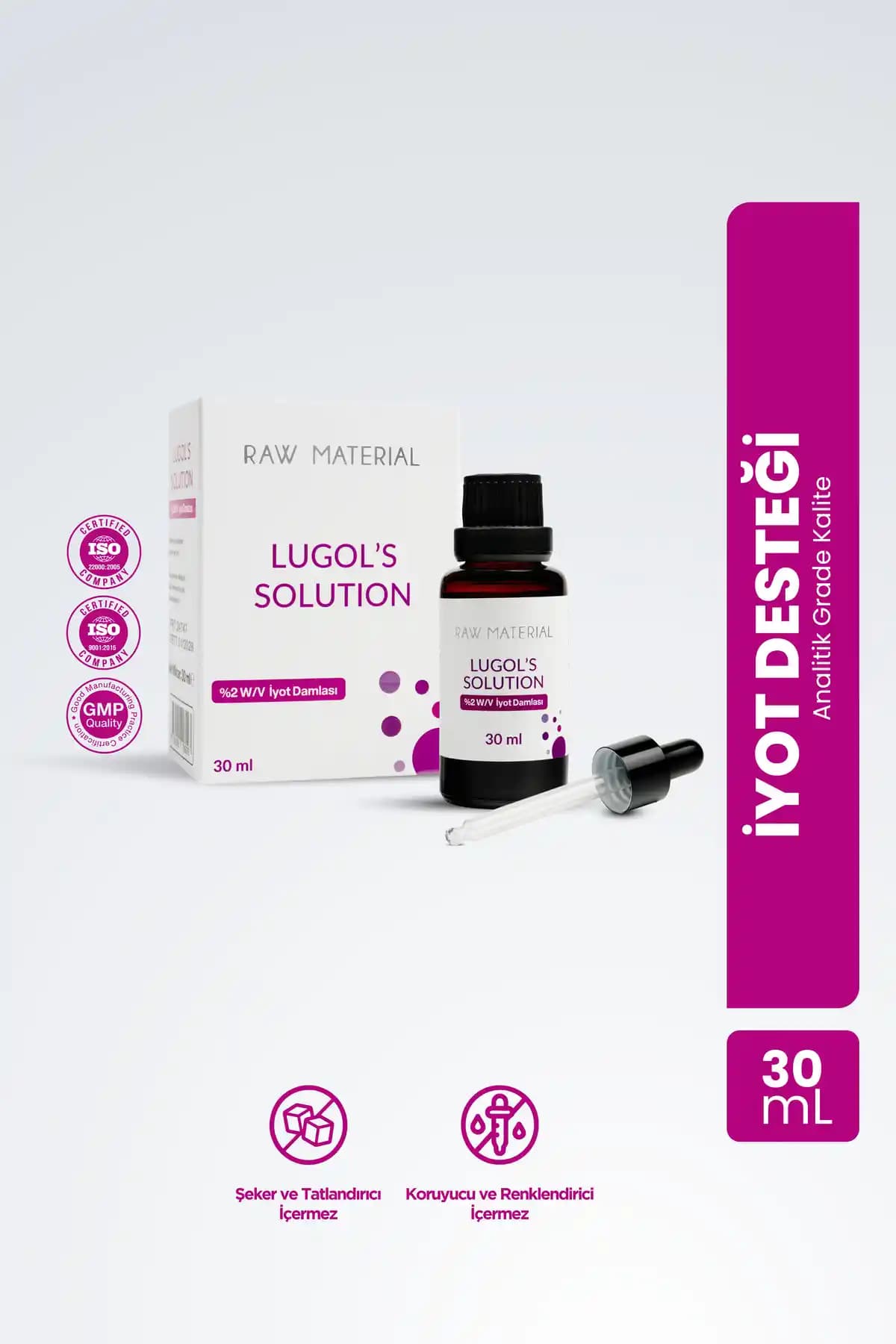 FW Nutrition Lugol's Solution %2 Damla ile İyot Takviyesi ve Bağışıklık Güçlendirme