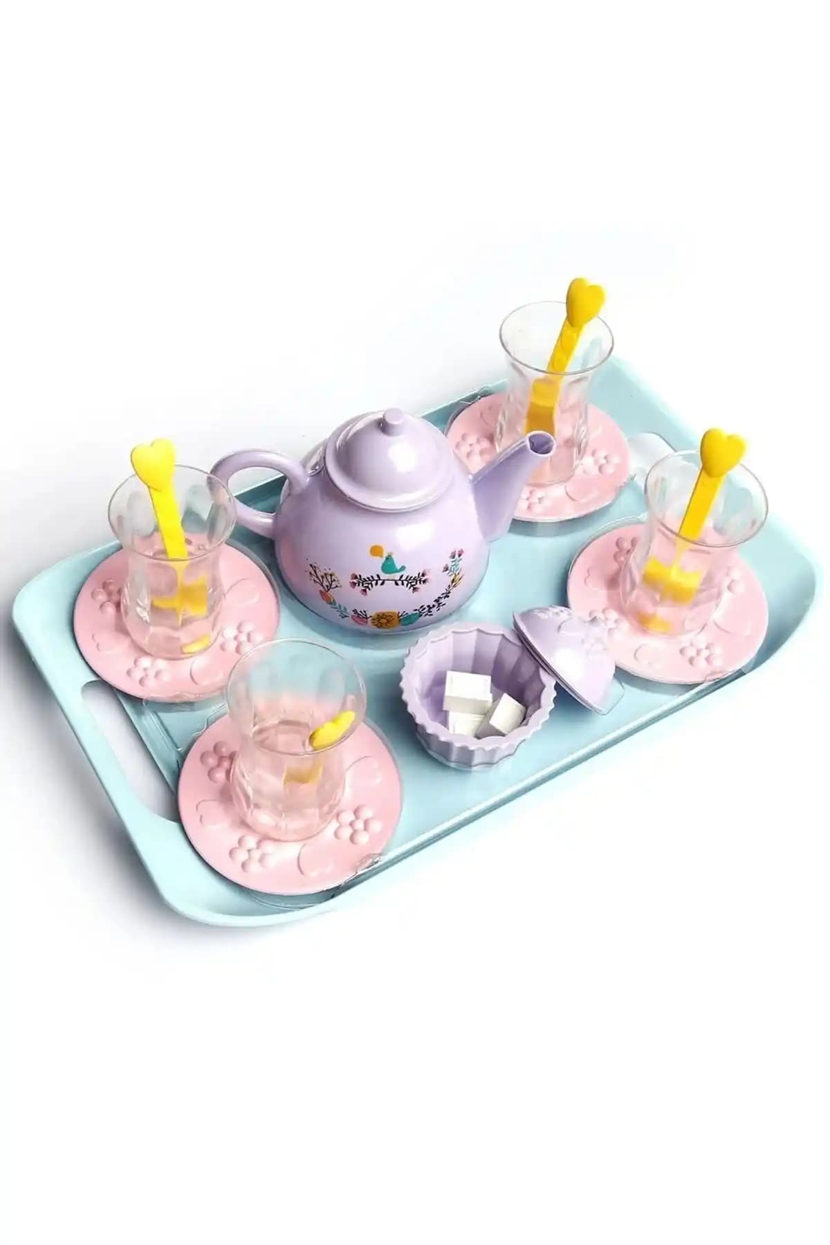Geleneksel İnce Belli Çay Seti Çocuklar İçin Güvenli ve Eğitici Oyun Seti