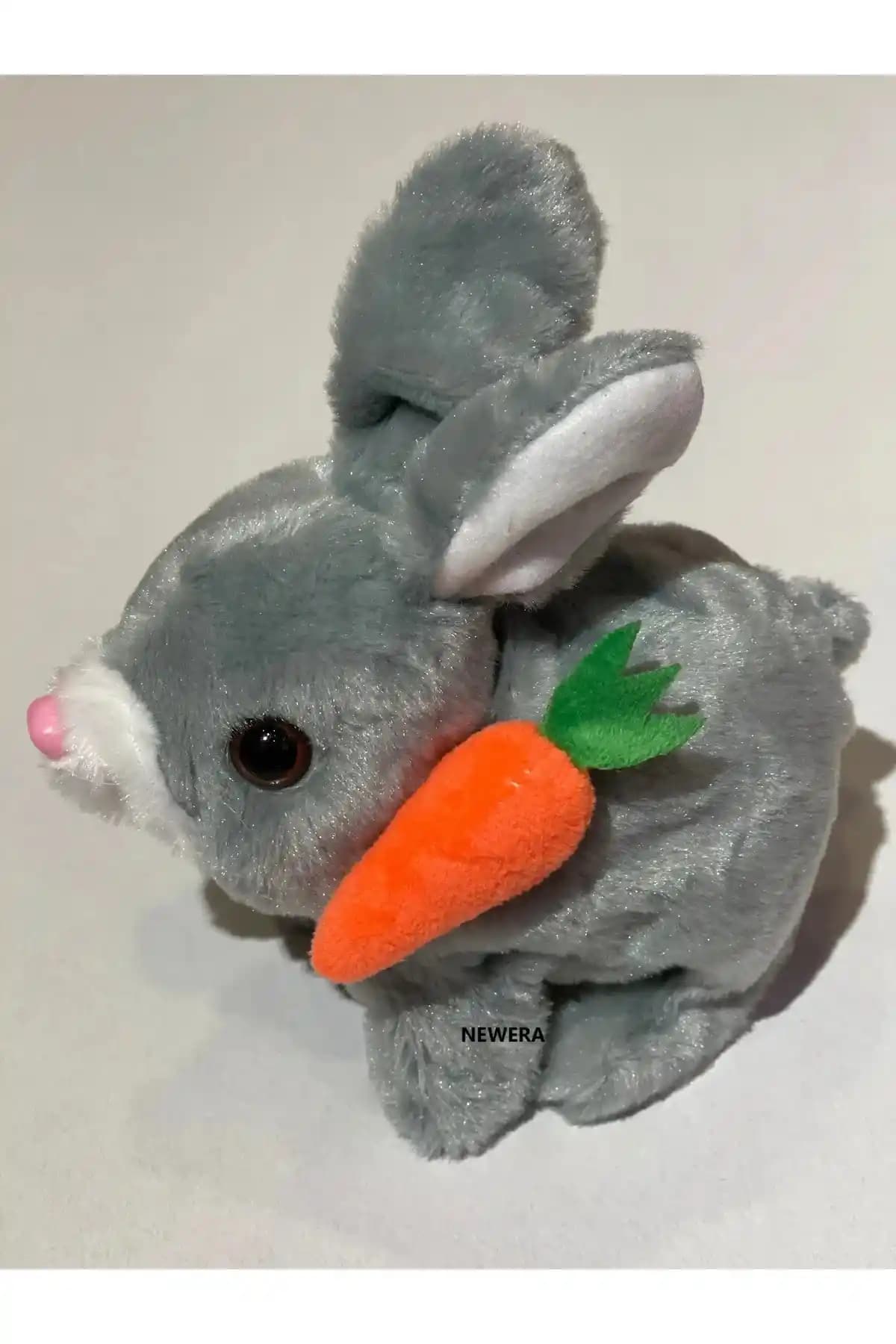 Genel Markalar Newayer Elektronik Pilli Sesli Hareketli Peluş Tavşan Çocuklar İçin Güvenli Eğlence