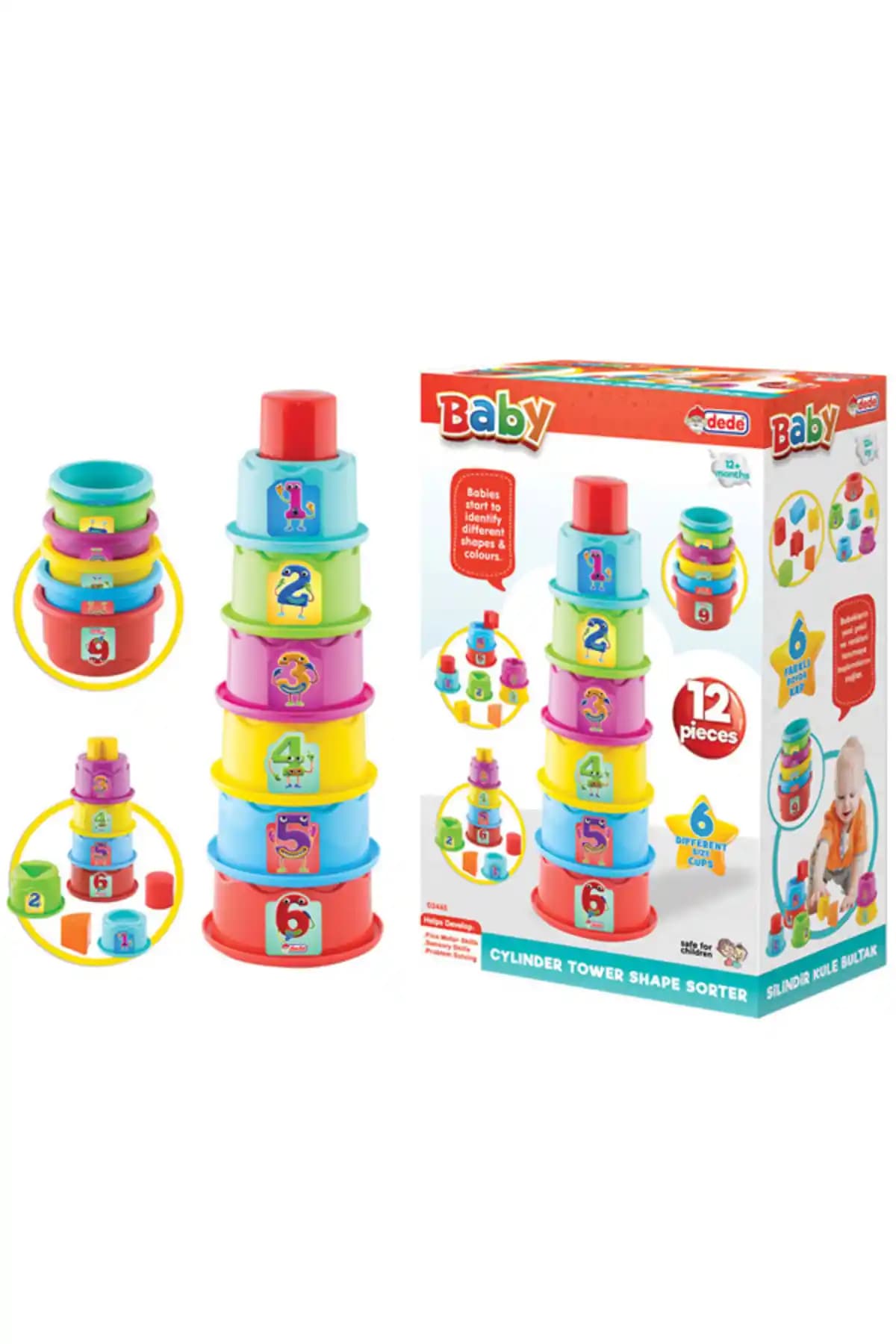 Genel Markalar Silindir Kule Bul-tak 03465 Çocuklar İçin Eğitici ve Eğlenceli Oyuncak