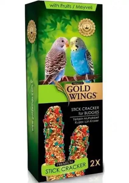 Gold Wings Premium Meyveli Muhabbet Krakeri 2'li Paket Kuşlarınız İçin Sağlıklı ve Lezzetli Beslenme Seçeneği