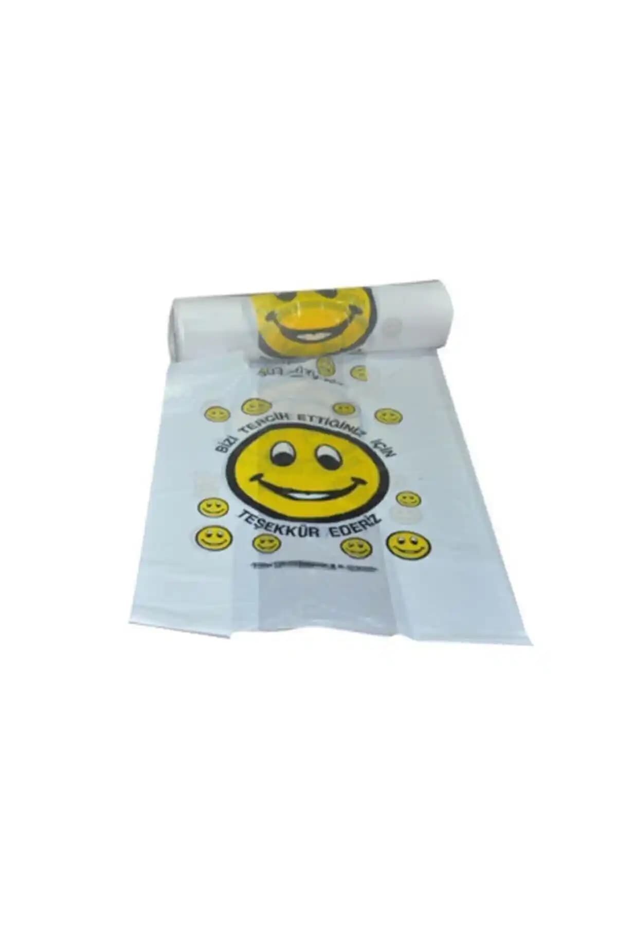 Gülen Yüz Baskılı Rulo Poşetler: Dayanıklı ve Ekonomik Market Poşetleri