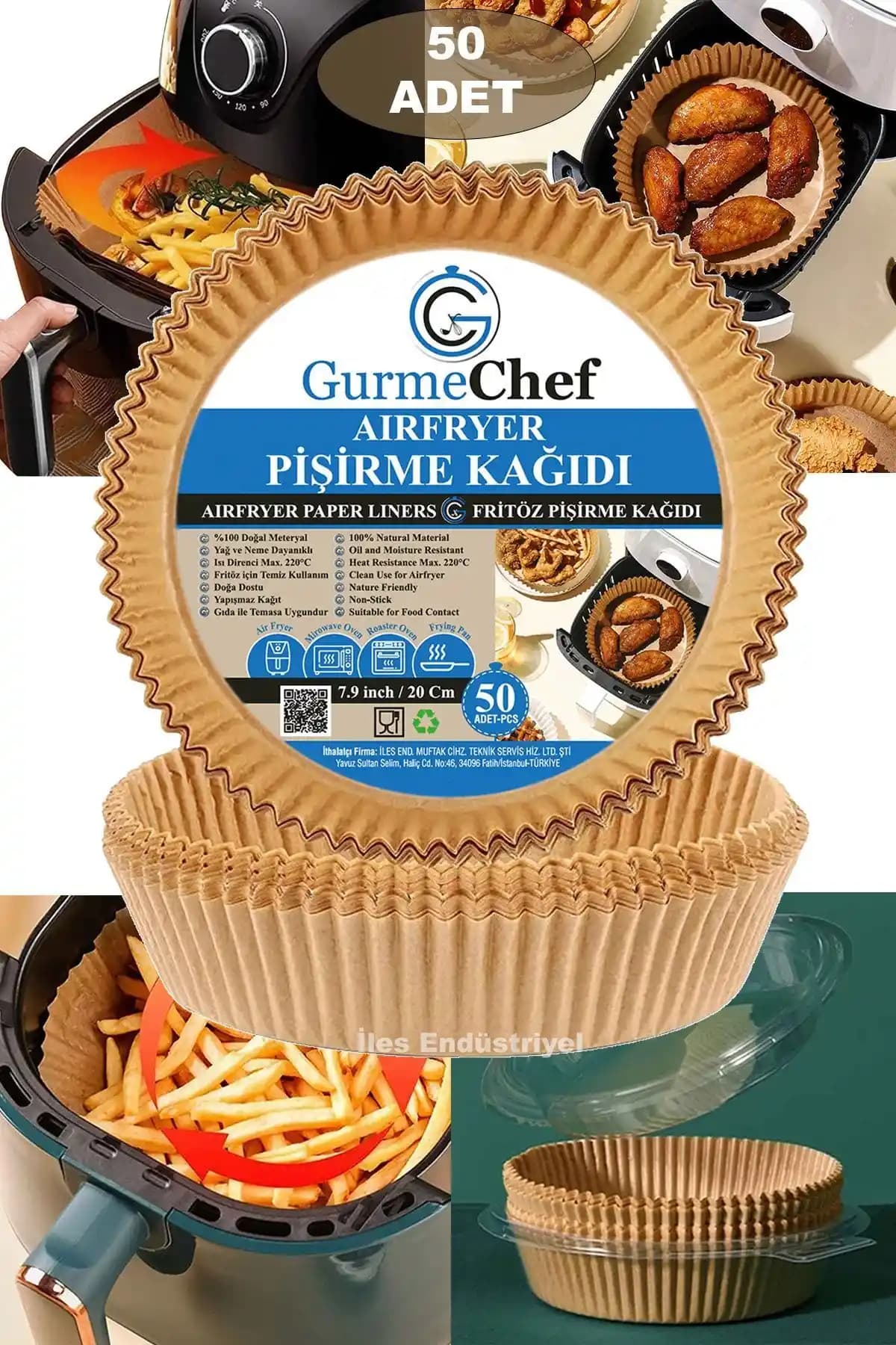 Gurme Chef Airfryer Pişirme Kağıdı 50 Adetlik Paket ile Pratik ve Hijyenik Pişirme Deneyimi