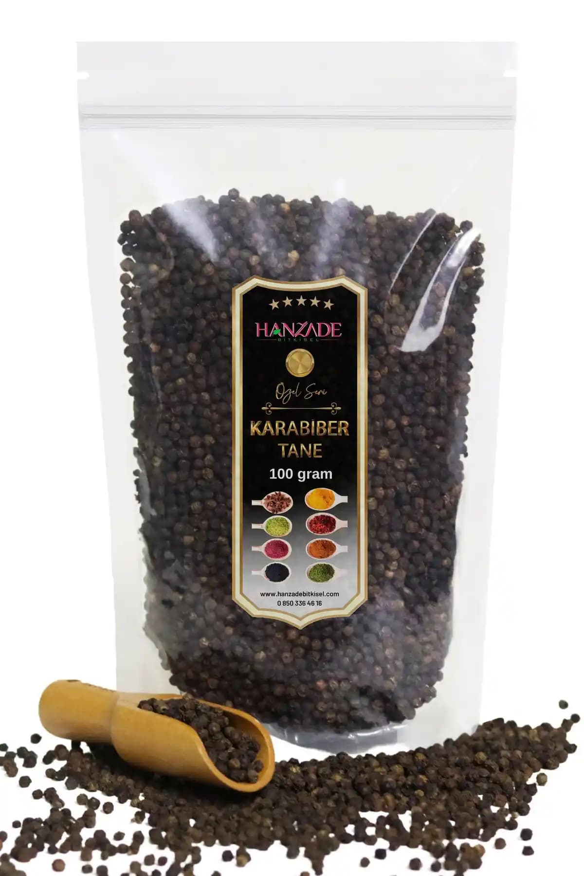 Hanzade Bitkisel Karabiber Tane 100 Gr - Doğal ve Yüksek Kaliteli Baharat