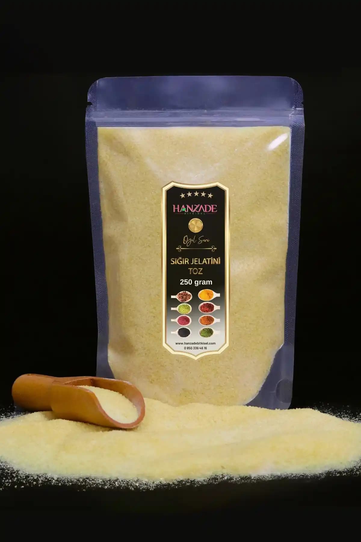 Hanzade Bitkisel Toz Sığır Jelatini 250 Gr Sağlıklı ve Çok Yönlü Kullanım İmkanı Sunar