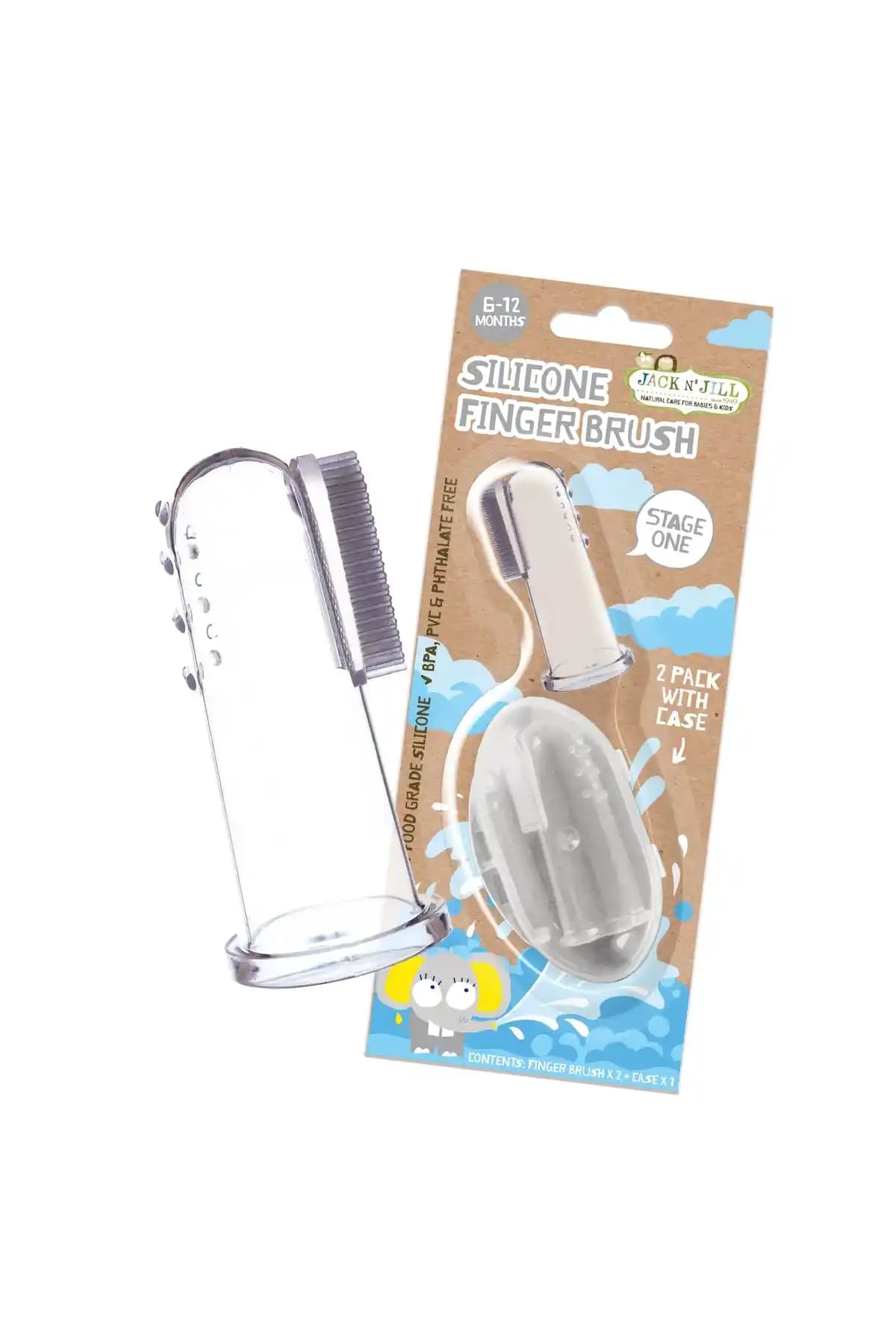 Jack N'Jill Silikon Parmak Fırça Bebekler İçin Güvenli Diş Temizleme Çözümü