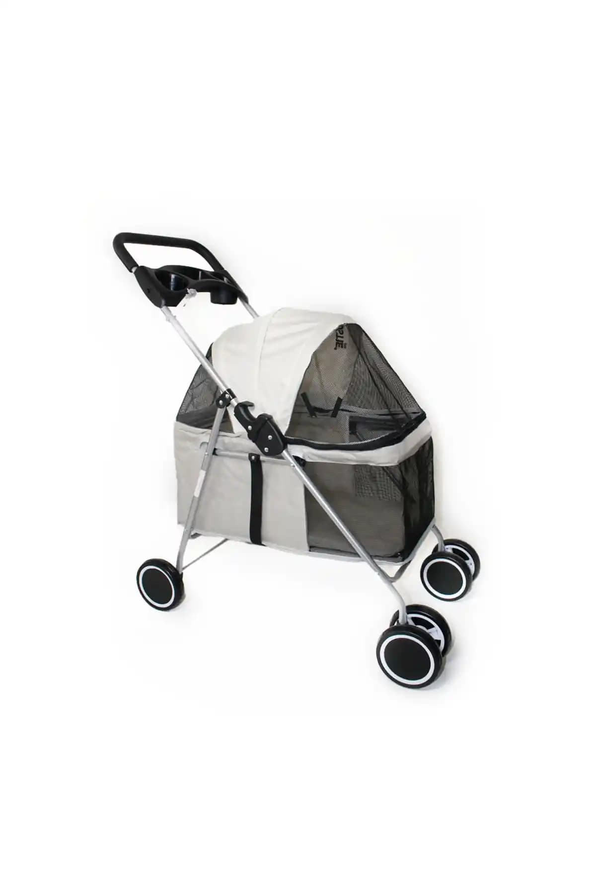 Justie Pet Parthenon Kedi ve Köpek Arabası Günlük Kullanım İçin Dayanıklı ve Pratik