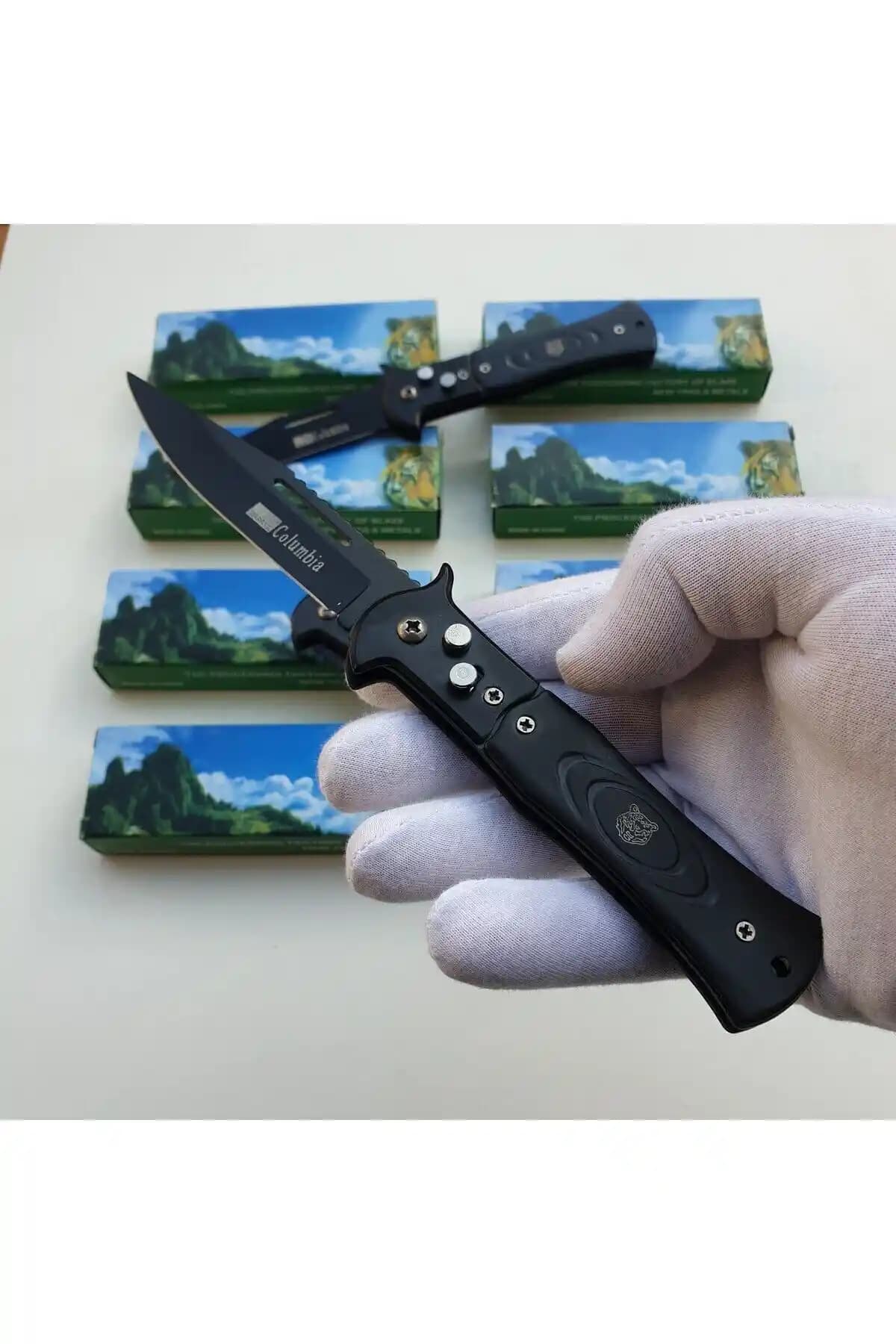 Katmer Düğmeli Aslanlı Tiger Çakı Bıçak: Güç ve Şıklığın Birleşimi