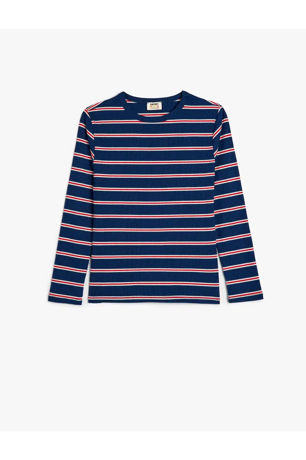 Koton Uzun Kollu Bisiklet Yaka Kaşkorse Tişörtü Kız Çocukları İçin Günlük Şıklık ve Rahatlık