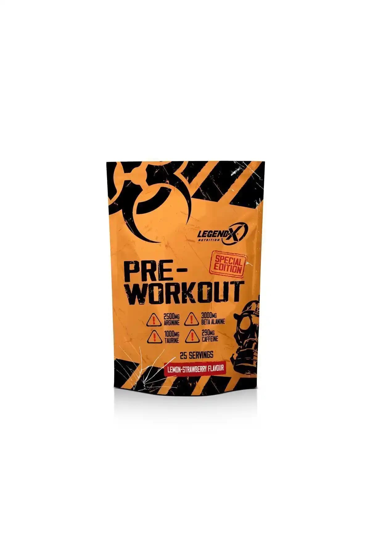 Legend-X Nutrition Pre-Work Out Limon Çilek Aroması Spor Performansını Artıran Enerji Destek Ürünü