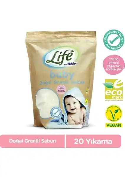 Life by Fakir Doğal Bebek Granül Matik Sabun: Hassas Ciltler İçin Doğal Temizlik Çözümü