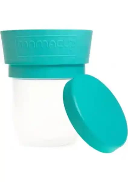 Mamacup Dökülmeyi Önleyen Atıştırmalık Kabı Turkuaz Renkli Güvenli ve Pratik Kullanım