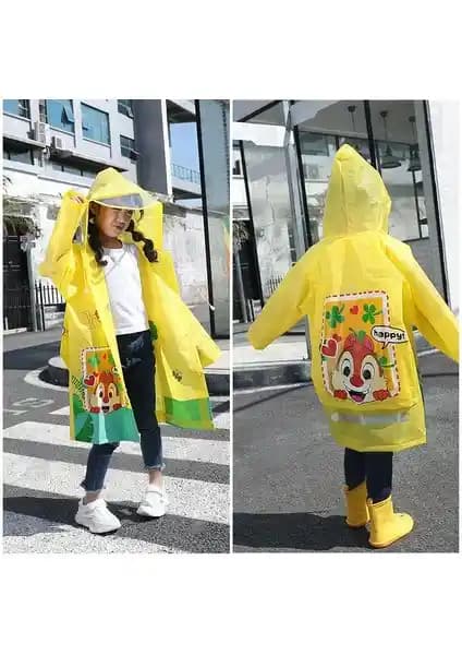 Masho Trend Çocuk Hayvan Figürlü Kapüşonlu Yağmurluk Güvenli ve Renkli Tasarım Özellikleri