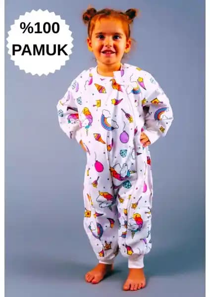 Mini Kiti Kışlık Uzun Kollu Çift Taraflı Pamuk Uyku Tulumu Çocuklar İçin Güvenli ve Konforlu