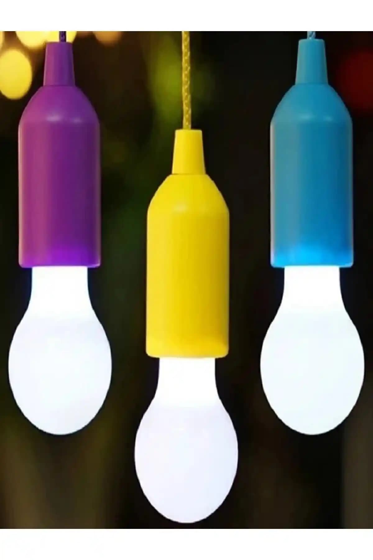 Nilss 2021 Pilli Çek Bırak Ipli Asılabilir Kamp Lambası Çok Renkli ve Hafif Tasarım