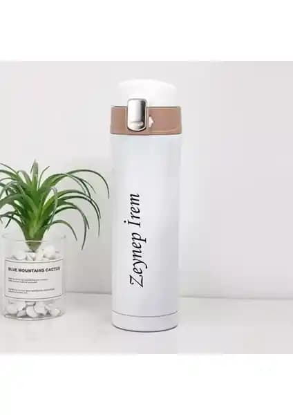 NRD Life Kişiye Özel İsim Baskılı Termos 450 ml Paslanmaz Çelik Tasarım